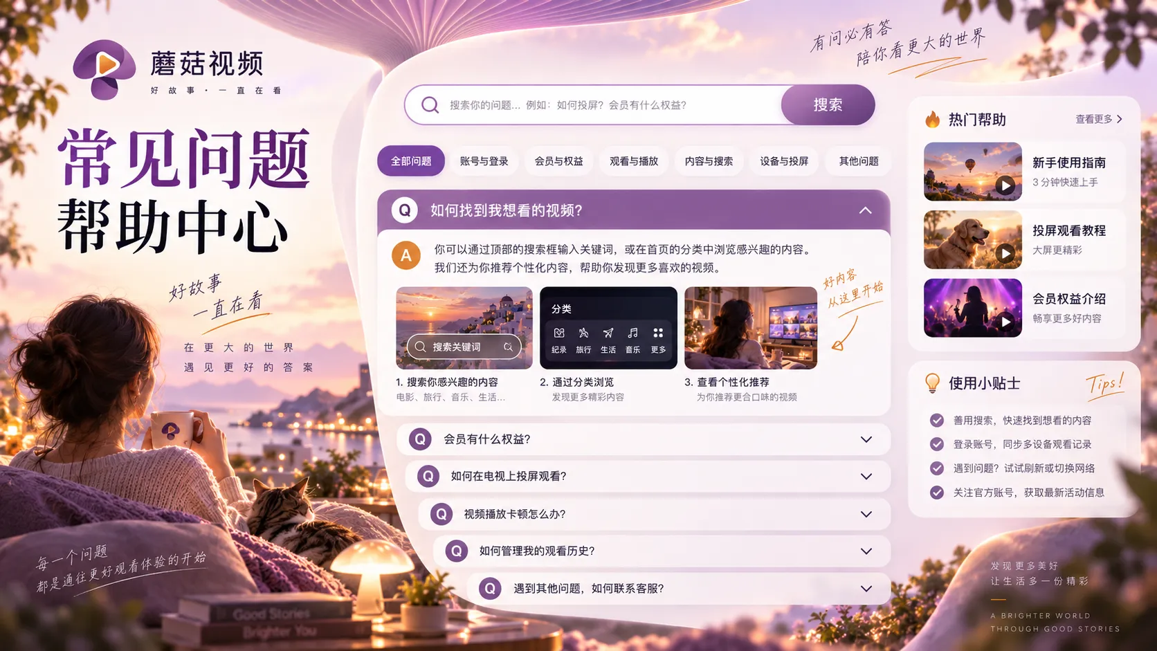 蘑菇视频常见问题与站点使用说明